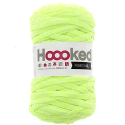 Hoooked RibbonXL, Rainbow Rave, Laser lemon Kn&auml;uel 250 g, 85 m, mindestens 70 % CO