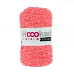 Hoooked RibbonXL, Rainbow Rave, Radical rose Kn&auml;uel 250 g, 85 m, mindestens 70 % CO