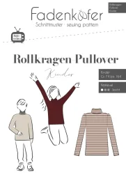Fadenk&auml;fer Papierschnittmuster Rollkragen-Pullover A4, Kinder