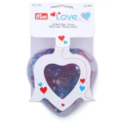 Prym Love Stoffclips Herz 26 mm, Box 40 Stk.