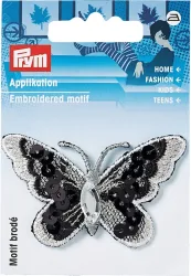 Prym Applikation Schmetterling, schwarz & weiss