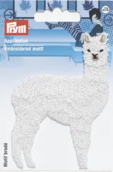 Prym Applikation Lama, gl&auml;nzend weiss