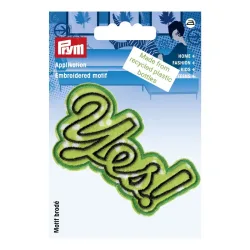 Prym Applikation Schriftzug Yes recycelt