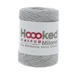 Hoooked Milano Eco Barbante, Gris Kn&auml;uel 200 g, 204 m, 85 % recyceltes CO