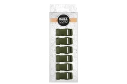 BeaLena Paracord Steckverschluss, gr&uuml;n 2.2 x 4.6 cm. 6 St&uuml;ck, 100% Kunststoff