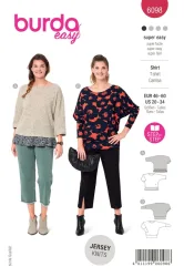 Burda Schnittmuster, Shirt m. Kimono&auml;rmeln