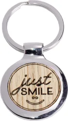 ROOST Schl&uuml;sselanh&auml;nger 3.5x3cm SA319 Just smile, rund