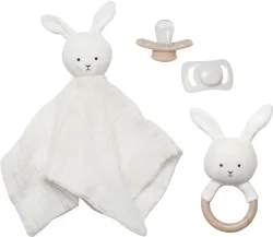 JABADABADO Geschenkset Kuschelhase S1023 weiss, 4-teilig