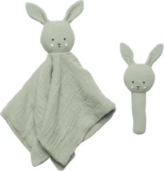 JABADABADO Geschenkset Rassel Hase S1026 gr&uuml;n, 2-teilig