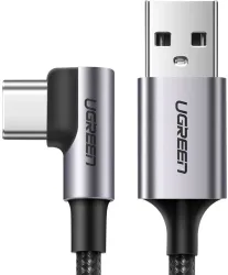 UGREEN USB-A to USB-C Cable 2m 50942 Right Angle, Space Gray