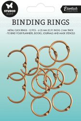 SIZZIX Bindung Klickri. 2.3x2.3x0.3cm RING02 gold 12 St&uuml;ck