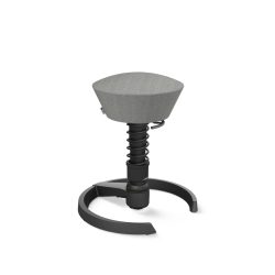 AERIS Sitzhocker Swopper 101STBKBKCP2 schwarz/grau, mit Gleiter