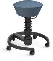 AERIS Sitzhocker Swopper 102HBSTBKBKC schwarz/blau, mit Rollen