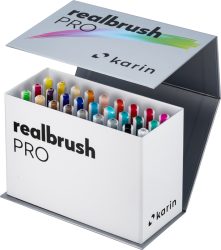 KARIN Real Brush Pen Pro 0.4mm 31C9 Mini Box, 1 Blender 26 St&uuml;ck