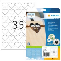 HERMA Etiketten Premium 35mm 10790 herz, weiss 350 St&uuml;ck