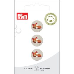 Union Knopf BW/Poly-Knopf Fuchs rec. 2-Loch, creme 15 mm, Karte 3 St&uuml;ck