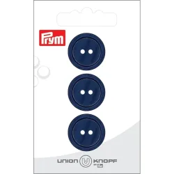 Union Knopf Poly-Knopf 2-Loch, marine 20 mm, Karte 3 St&uuml;ck