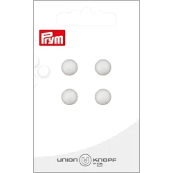 Union Knopf Poly-Knopf &Ouml;se, weiss 9 mm, Karte 4 St&uuml;ck