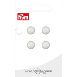 Union Knopf Poly-Knopf &Ouml;se, weiss 10 mm, Karte 4 St&uuml;ck