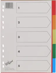 B&Uuml;ROLINE Register PP bunt A4 40980 5tlg.