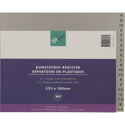 B&Uuml;ROLINE Register PP grau 40963 A-Z, teildeckend 20-teilig