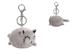 ROOST Schl&uuml;sselanh&auml;nger pl&uuml;sch XL2490 Cat grey