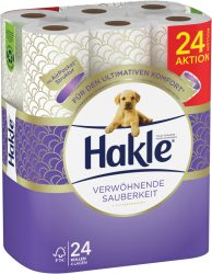HAKLE Toilettenpapier 4161804 Verw&ouml;hnende Sauberkeit 24 Rl.