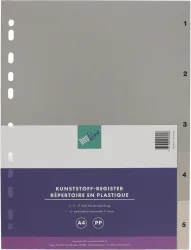B&Uuml;ROLINE Register PP grau A4 40932 1-5