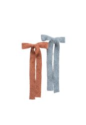 Trisa Fashion Barrette mit Schleife Altrosa, Blau 2 Stk.