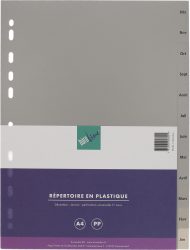 B&Uuml;ROLINE Register PP A4 40955 grau D&eacute;c-Jan FR