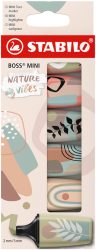 STABILO Boss mini Leuchtmarker 2-5mm 07/06-31 Naturevibes, Etui 6 St&uuml;ck
