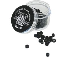 Seiseta Aluminum Silicon Beads schwarz 150 Stk.