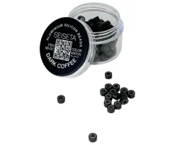 Seiseta Aluminum Silicon Beads Dark Coffee 150 Stk.