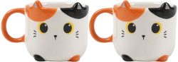 I-TOTAL Espressotassen 2er Set XL2520B Orange Cat