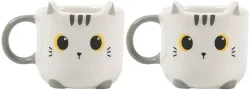 I-TOTAL Espressotassen 2er Set XL2520D White Cat