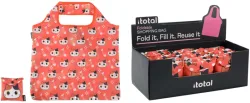 I-TOTAL Shopping bag 57x42cm XL2662 Cats Orange