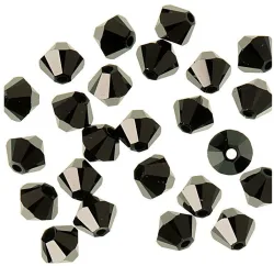 Rico Glasschliffperle Jet, 4 mm, Swarovski
