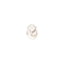 Rico Metallknoten mini, silber, 10 x 6 mm, 4 Stk.