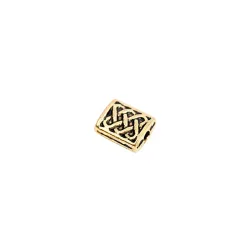 Rico Rechteck Ornament, gold - schwarz, 4 x 5 mm, Accessoires Display III