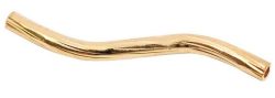 Rico R&ouml;hre gewellt + geriffelt, gold, 21 x 2 mm, Accessoires Display lll