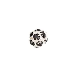 Rico Strassperle, silber - schwarz, 10 mm, Accessoires Display l