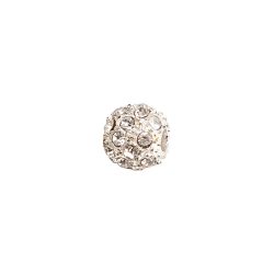 Rico Strassperle, silber & weiss, 10 mm, Accessoires Display l