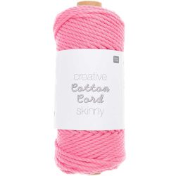 Rico Creative Cotton Cord Skinny pink, 190 g, 3 mm, 55 m, 100 % CO