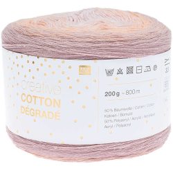 Rico Creative Cotton D&eacute;grad&eacute;, puder, 200 g, 800 m, 50 % CO, 50 % PAN