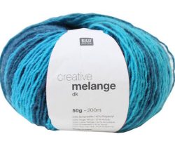 Rico Creative Melange DK, aqua mix, 50 g, 200 m, 53 % WO, 47 % PAN