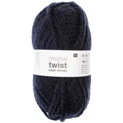 Rico Creative Twist Super Chunky, nachtblau, 100 g, 75 m, 80 % PAN, 20 % WP