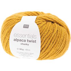 Rico Essentials Alpaca Twist Chunky, senf, 50 g, 65 m, 50 % WP, 35 % PAN, 15 % WO