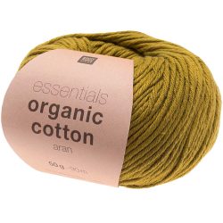 Rico Essentials Organic Cotton aran oliv, 50 g, 90 m, 100% CO