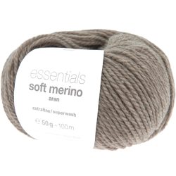 Rico Essentials Soft Merino Aran, kiesel meliert, 50 g, 100 m, 100 % WV