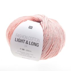 Rico Fashion Cotton Light & Long, rosa, 50 g, 185 m, 47 % CO, 46 % Acryl, 7 % PA